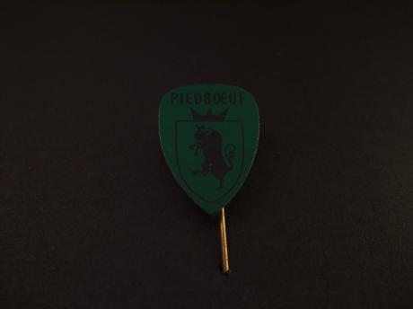 Piedboeuf Belgisch merk van tafelbieren, logo groen